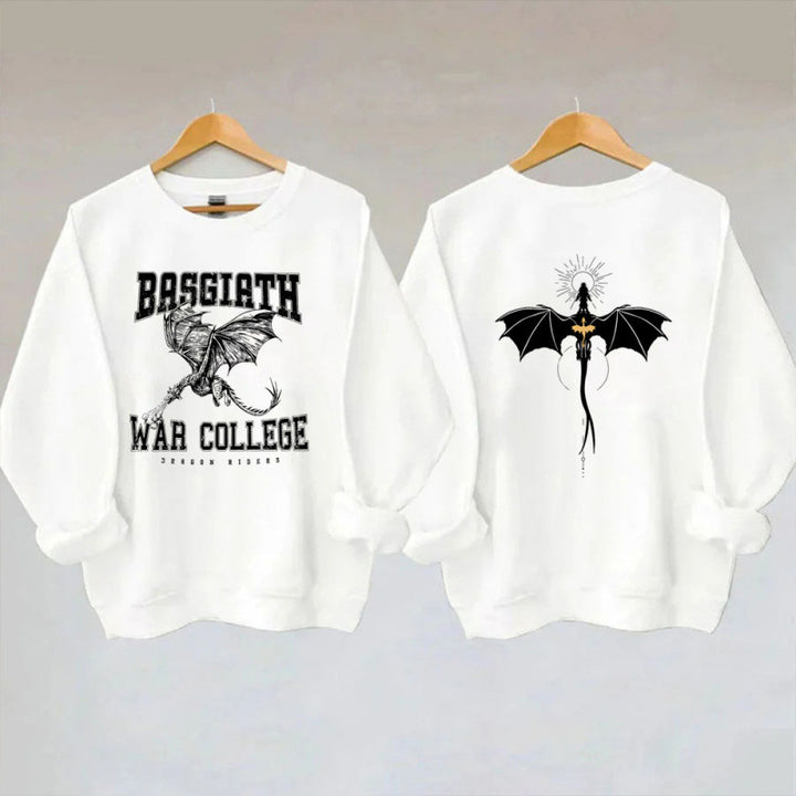 Women's sweatshirt with creative dragon motif and unique college design Lisslune