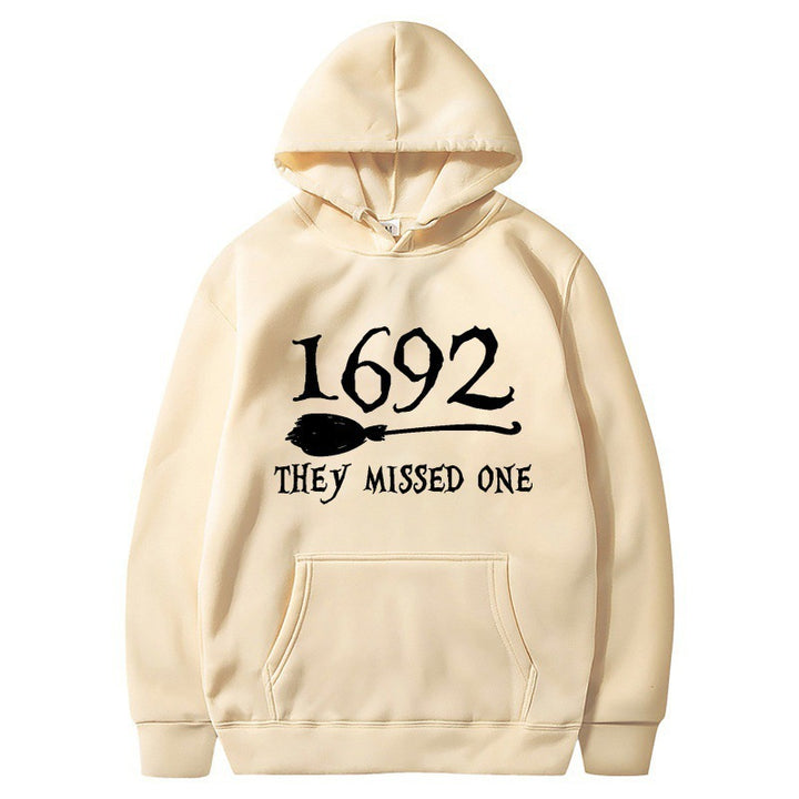 Women’s hooded sweatshirt with creative Halloween motif and loose fit Lisslune