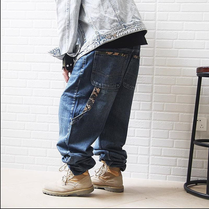 Men's Casual Baggy Jeans with Cargo Pockets Lisslune