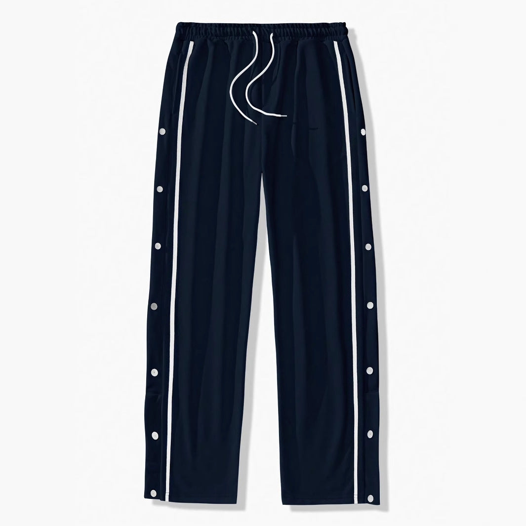 Men's sporty leisure pants with button details Lisslune