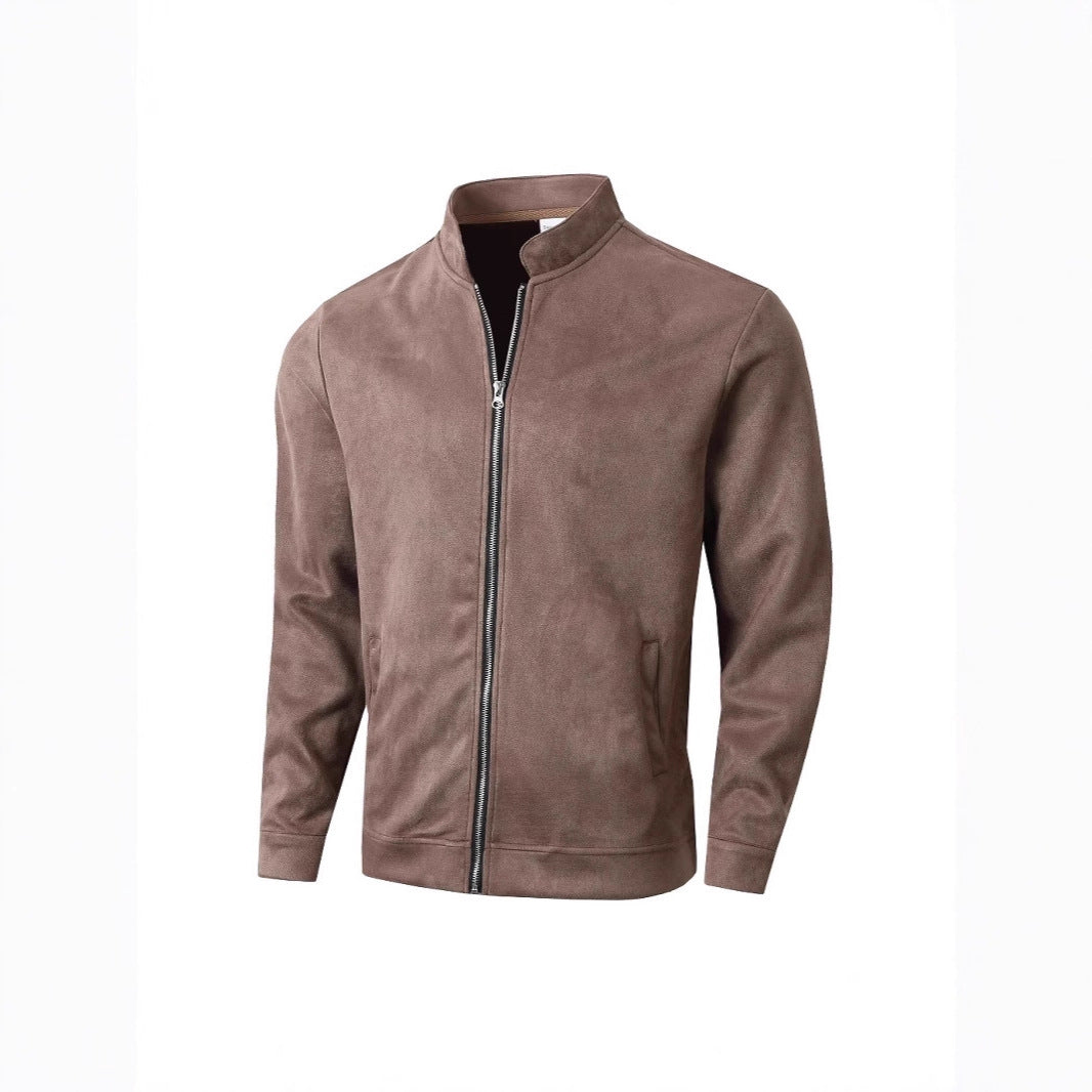 Men's fleece jacket with modern stand-up collar and soft inner lining Lisslune