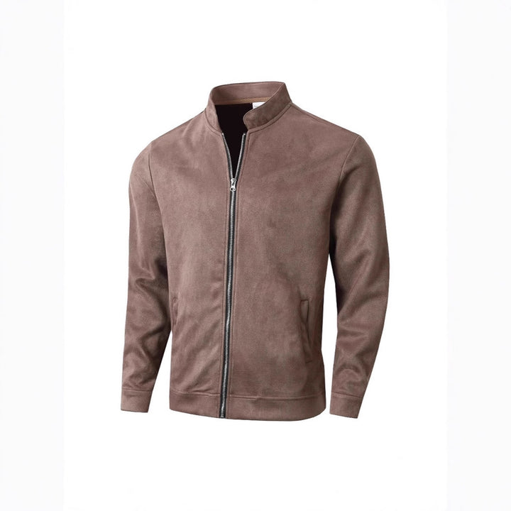Men's fleece jacket with modern stand-up collar and soft inner lining Lisslune