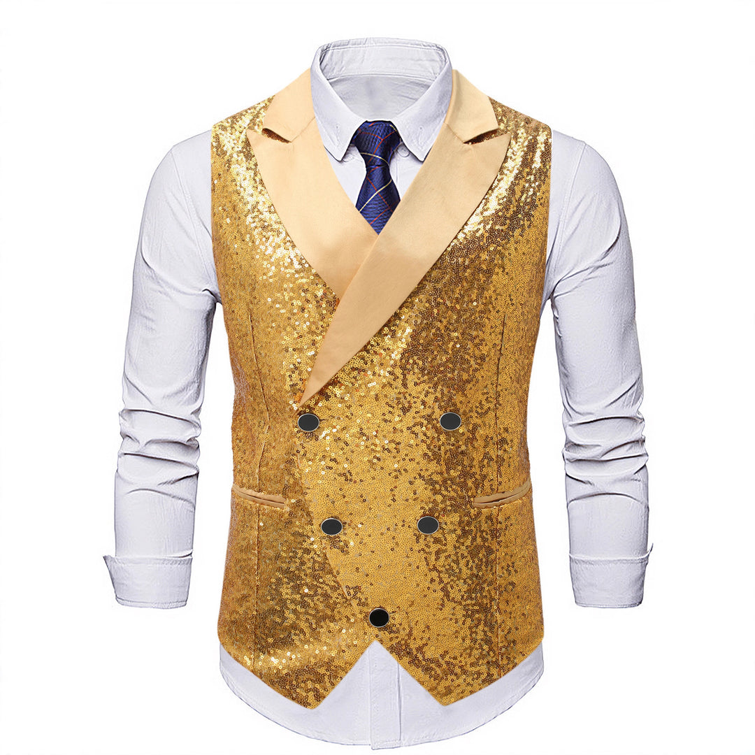 Men's shimmering sequin vest Lisslune