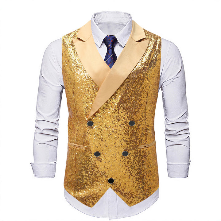 Men's shimmering sequin vest Lisslune