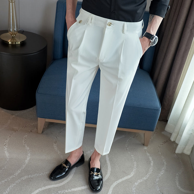Men's elegant suit trousers with modern cut and practical pockets Lisslune