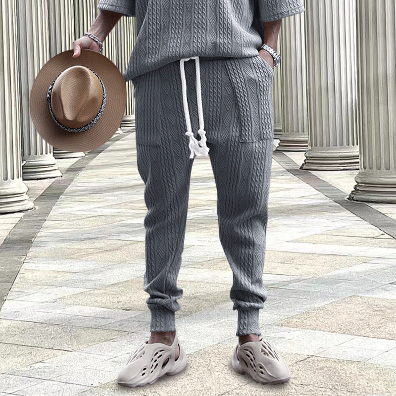 Men's urban leisure outfit with textured fabric quality Lisslune