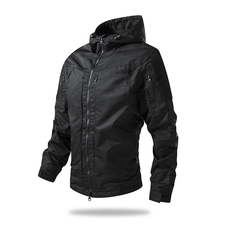Men's Technical Outdoor Jacket with Insulating Filling and Adjustable Hood Collar Lisslune