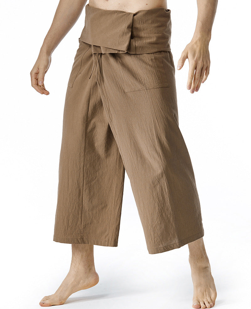 Men's casual pleated trousers with practical side pockets Lisslune