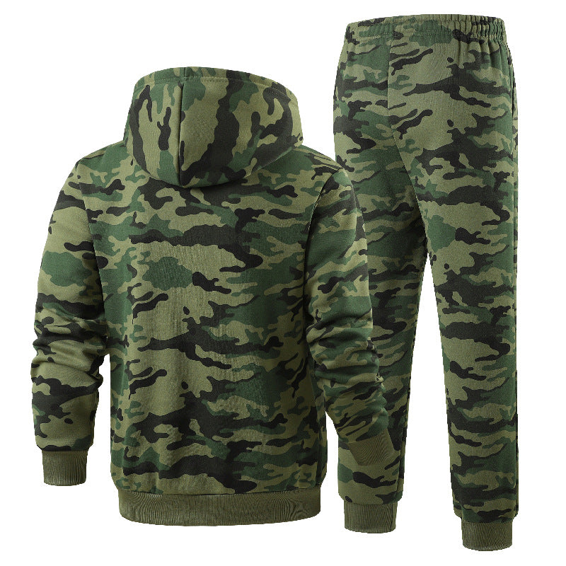 Men's Fleece-Lined Camouflage Tracksuit Lisslune