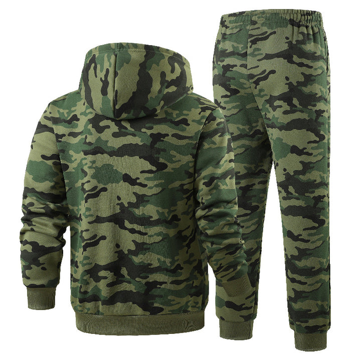 Men's Fleece-Lined Camouflage Tracksuit Lisslune