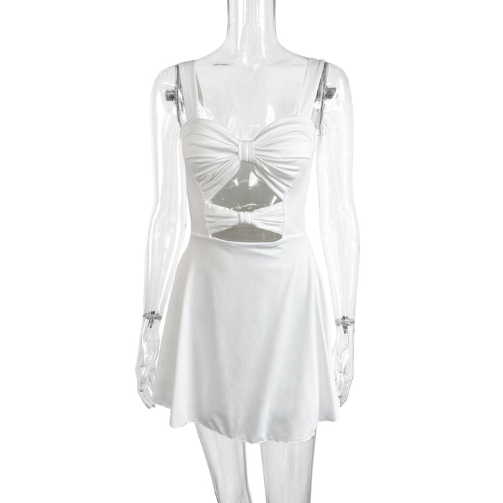 Damen Cut-Out Minikleid mit Knopfdetail und figurbetontem Schnitt Lisslune