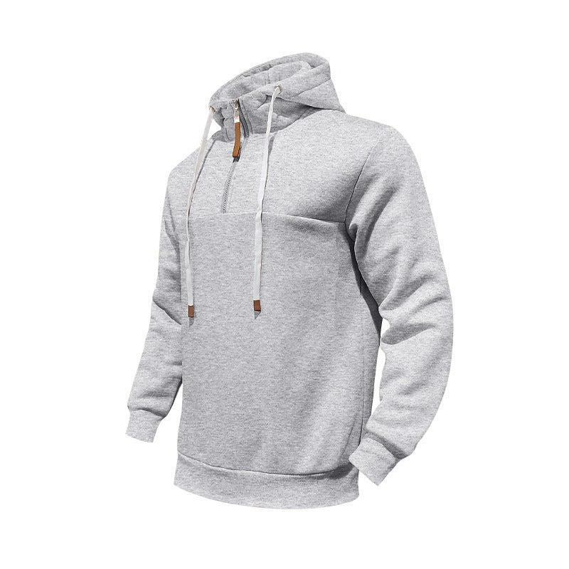 Men's sporty hoodie with half zipper and drawstring Lisslune