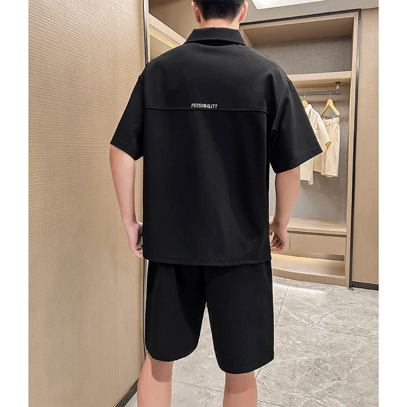Men's Casual Polo Shirt and Shorts Set Lisslune