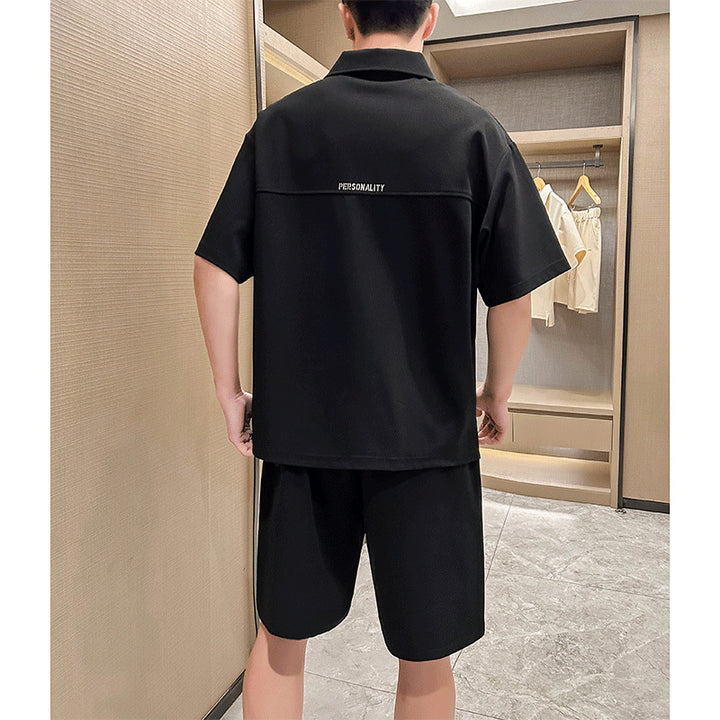 Men's Casual Polo Shirt and Shorts Set Lisslune