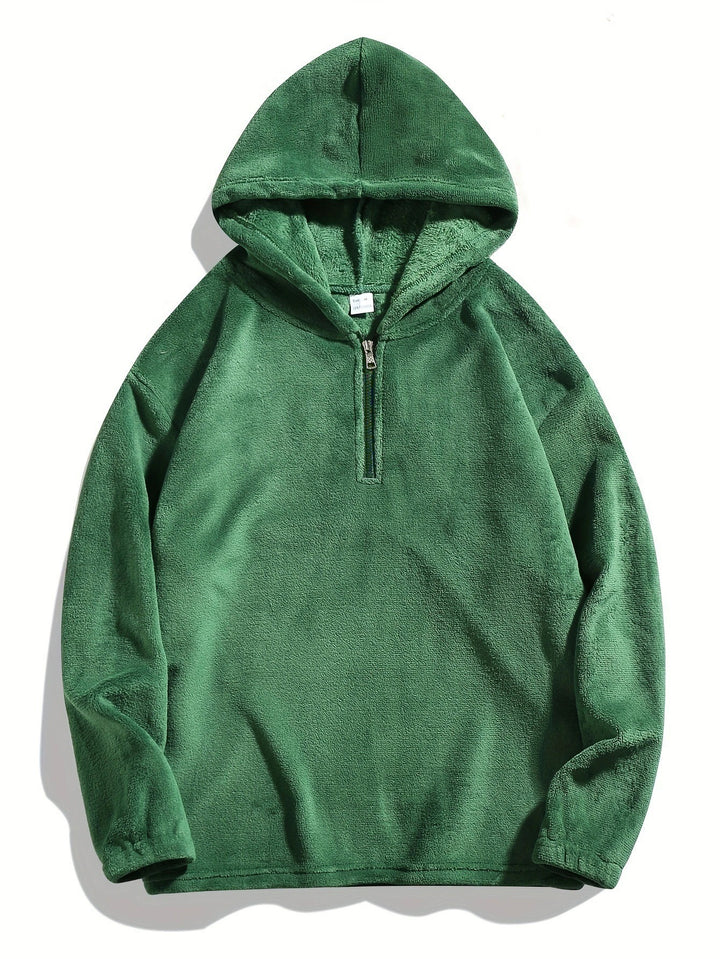 Men's cozy fleece hoodie with practical zip opening Lisslune