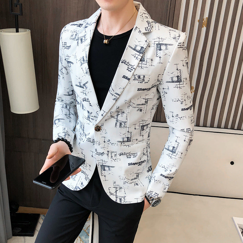 Men's elegant blazer with modern graphic design Lisslune