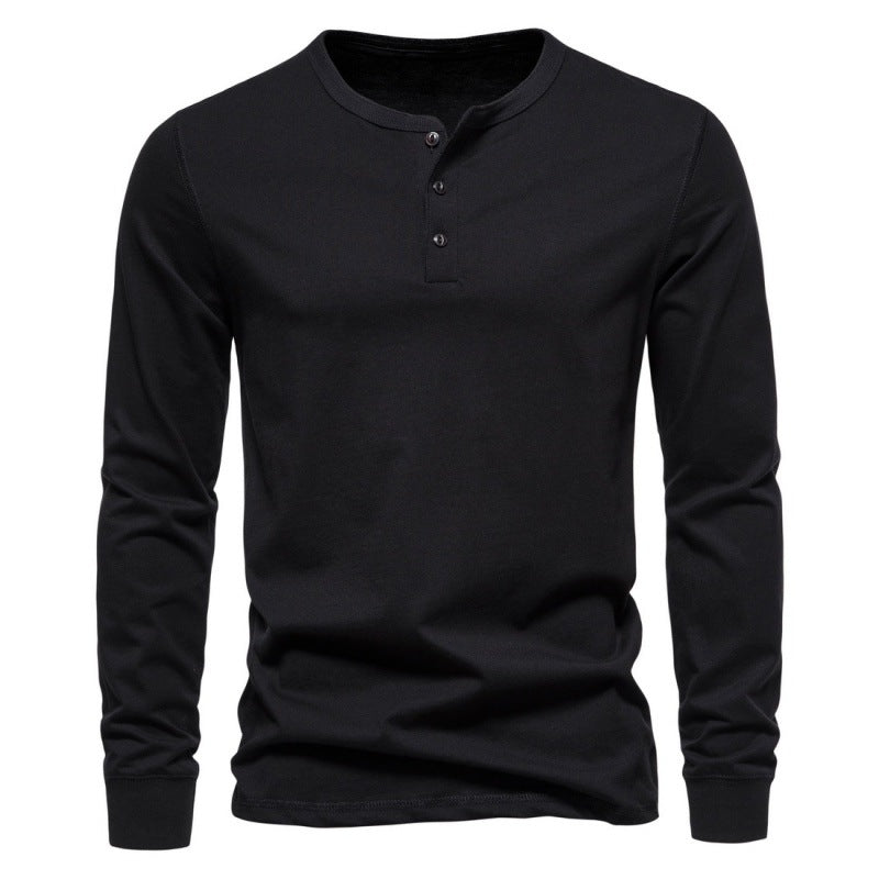 Men's Long Sleeve Shirt with Button Closure and Modern Design Lisslune