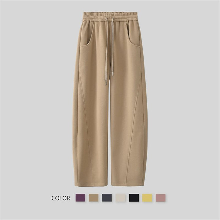 Women's elegant leisure pants with side pockets and elastic waistband Lisslune
