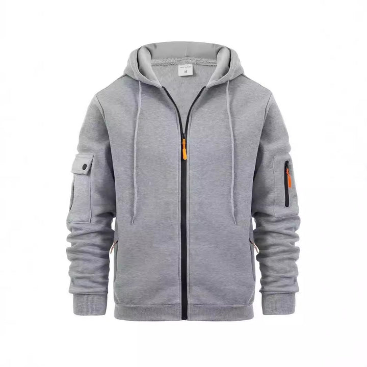 Men's functional hoodie jacket with practical zip pockets Lisslune