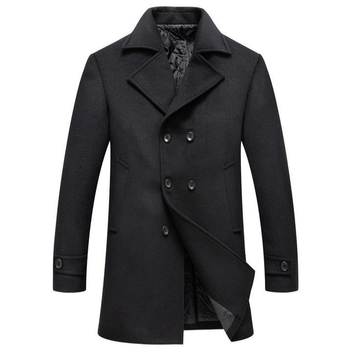 Men's stylish and elegant overcoat with double-breasted buttons Lisslune