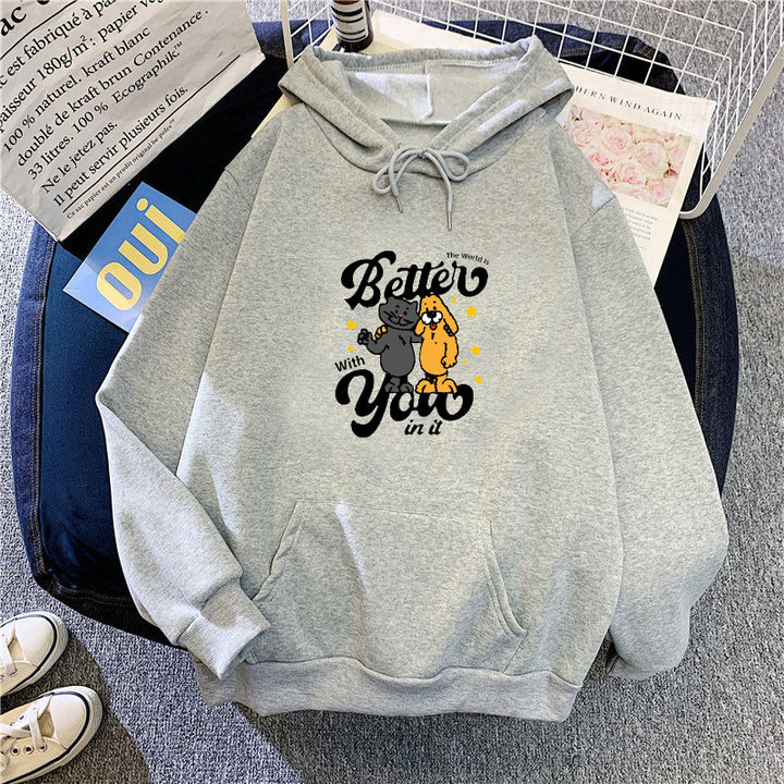 Women's hoodie with playful animal motif Lisslune
