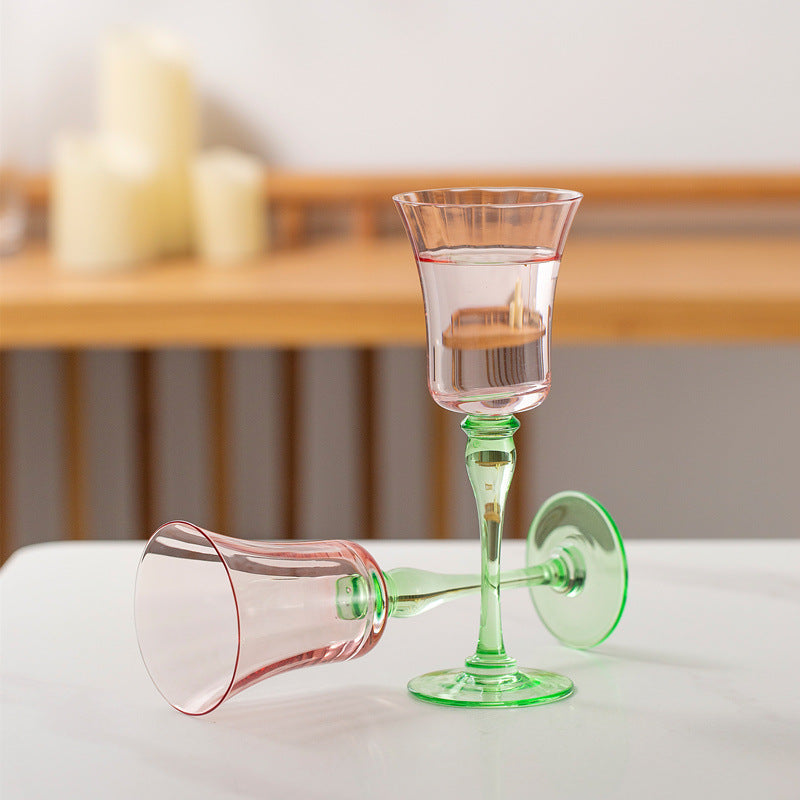 Lisslune | Vintage French Style Pink Champagne Glass
