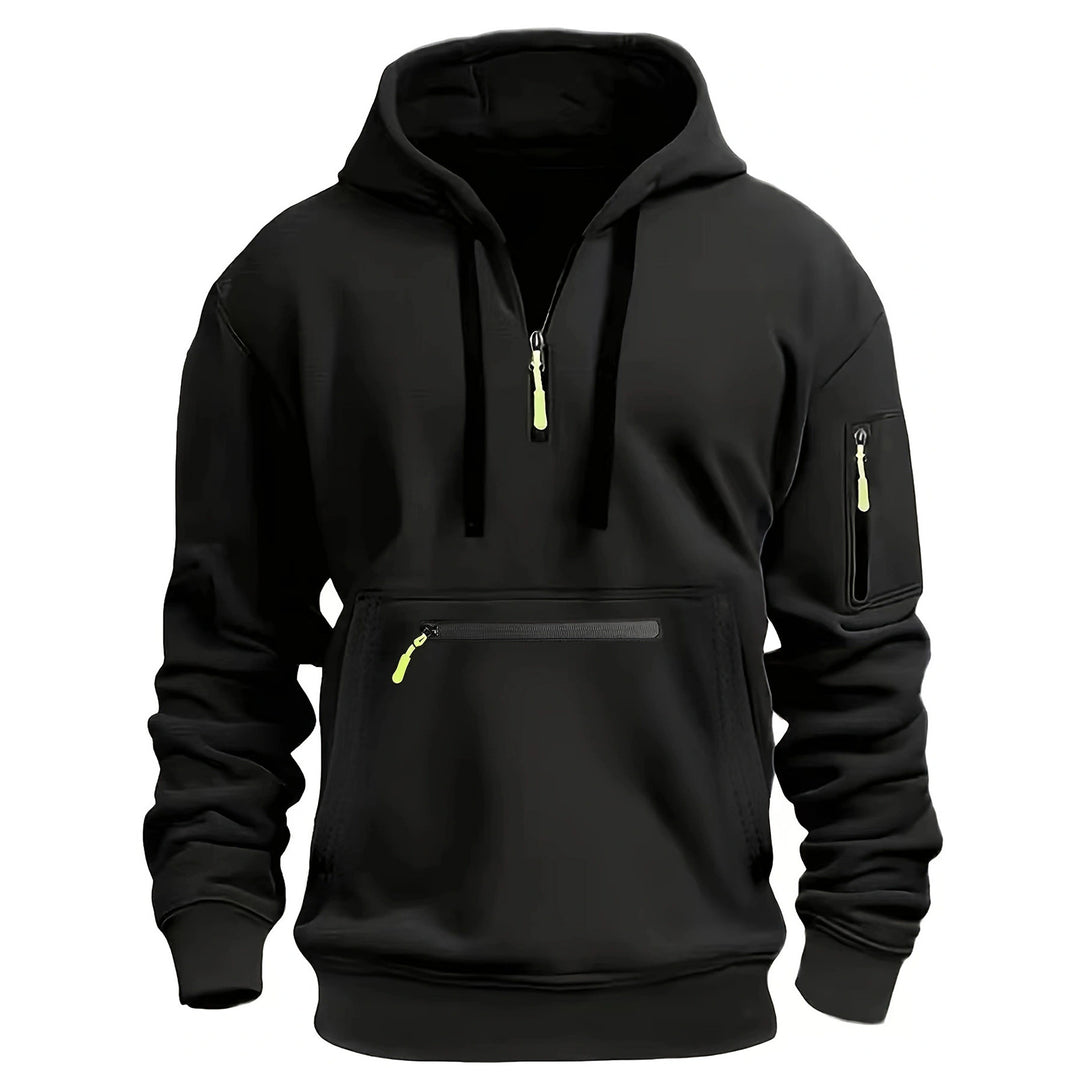 Men's practical zip hoodie with reflective details and various pockets Lisslune