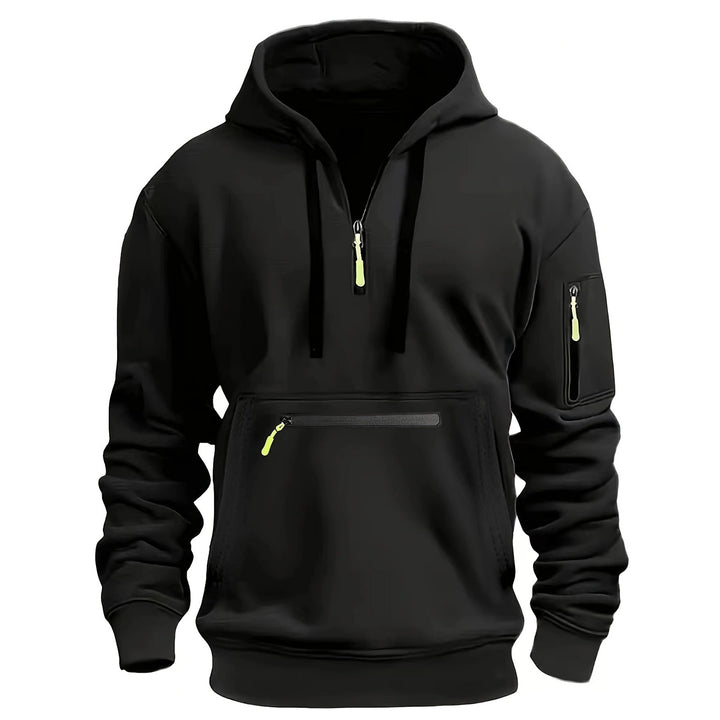 Men's practical zip hoodie with reflective details and various pockets Lisslune