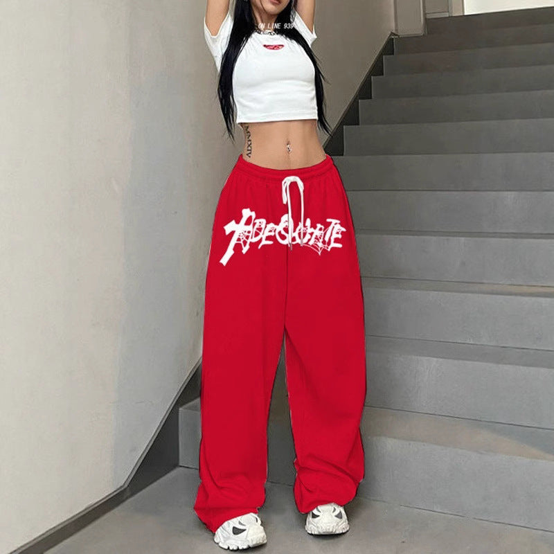 Women’s Casual Leisure Pants with Wide Cut and Stylish Print Lisslune
