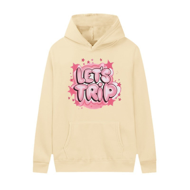 Women's hoodie with stylish graffiti print and comfortable fit Lisslune