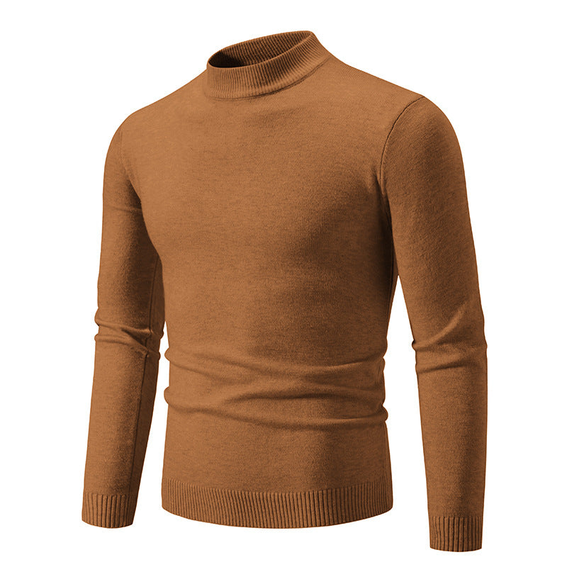 Men's fine knit sweater with high collar and elastic cuffs Lisslune