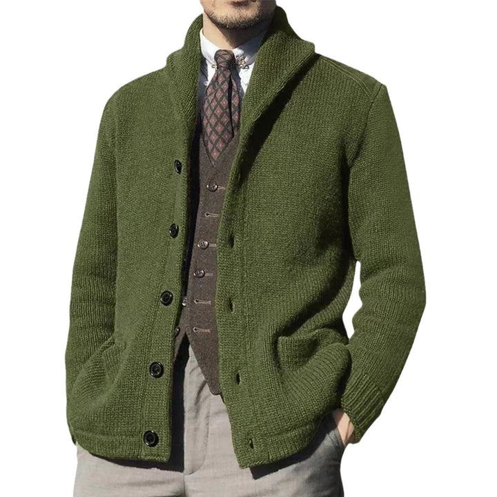 Men's cardigan in modern casual style with shawl collar Lisslune