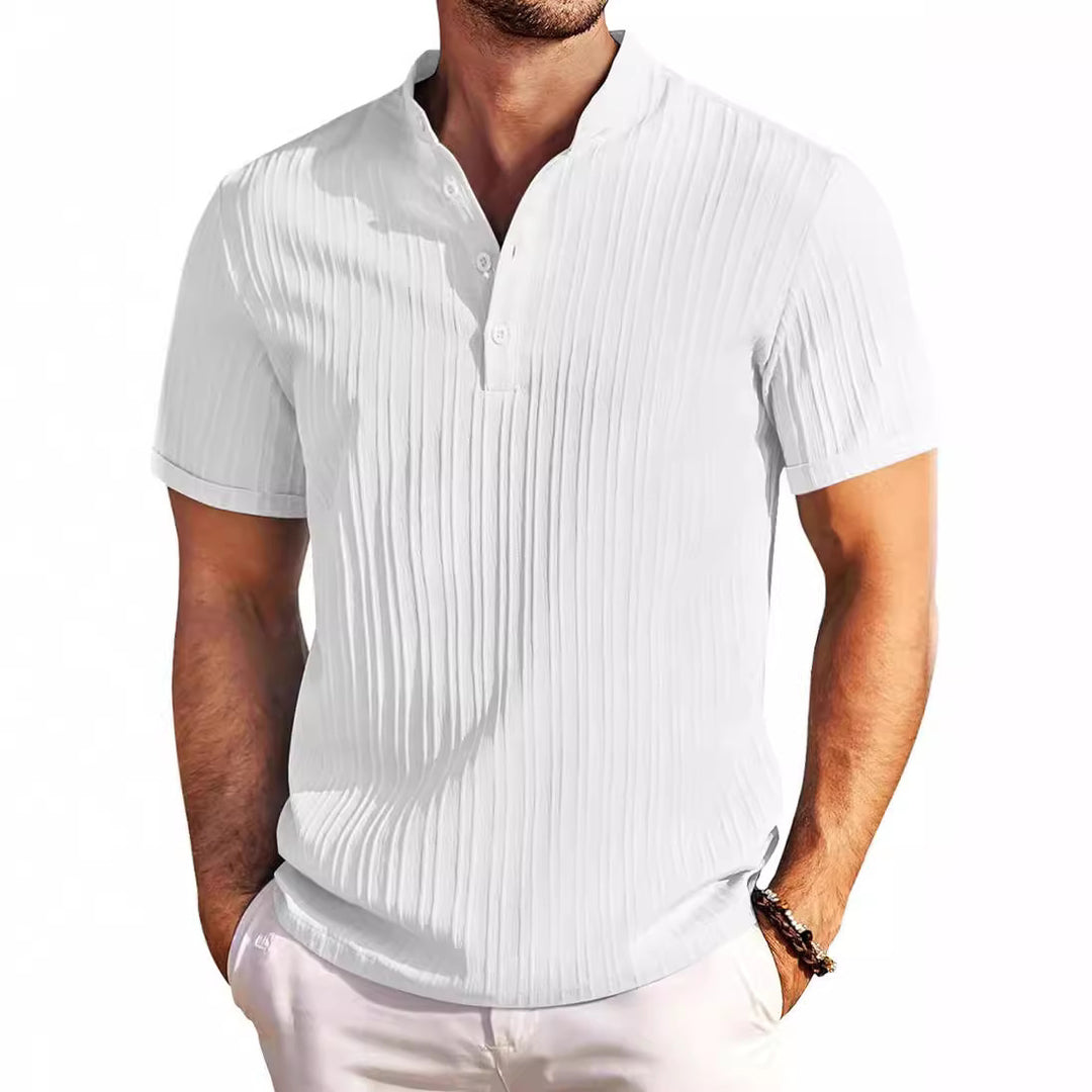 Men's short-sleeve shirt with textured design Lisslune
