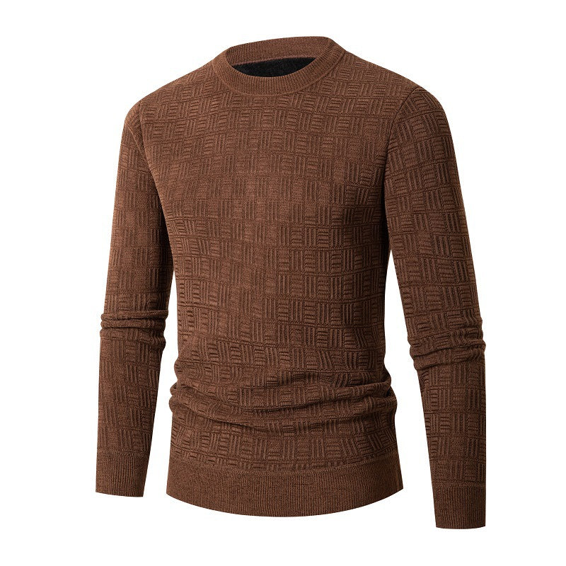 Men's stylish knitted sweater with unique textured design Lisslune