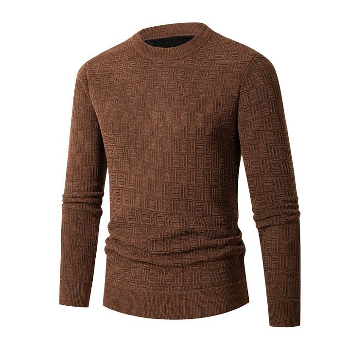 Men's stylish knitted sweater with unique textured design Lisslune