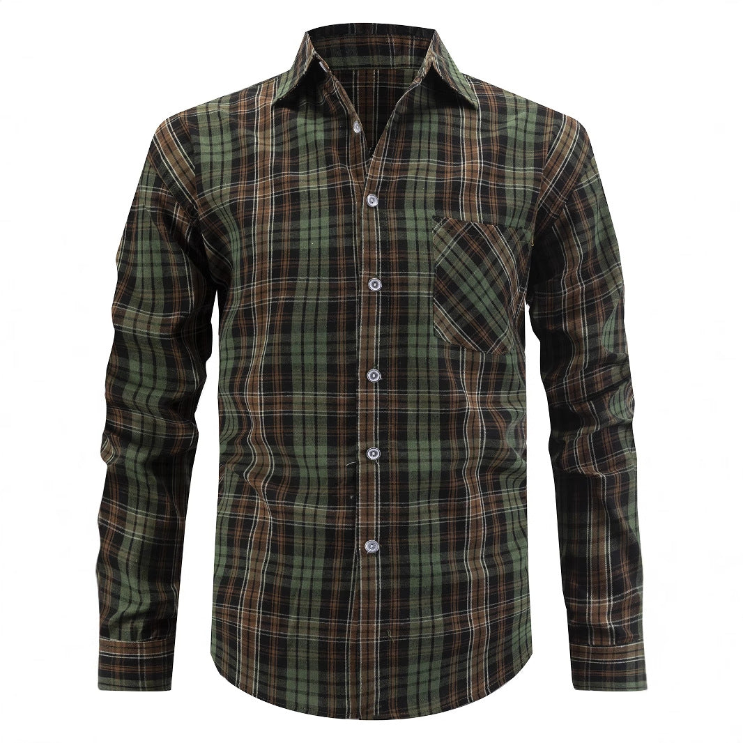 Men's Checked Cotton Shirt Lisslune