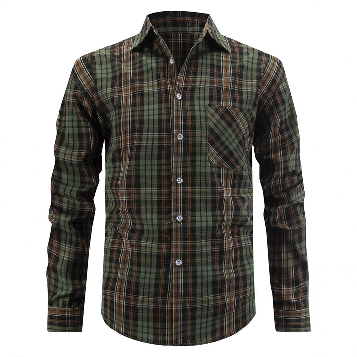 Men's Checked Cotton Shirt Lisslune