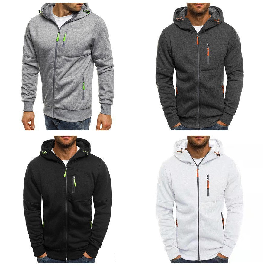 Men's sporty hooded jacket with practical zip pockets and breathable inserts Lisslune