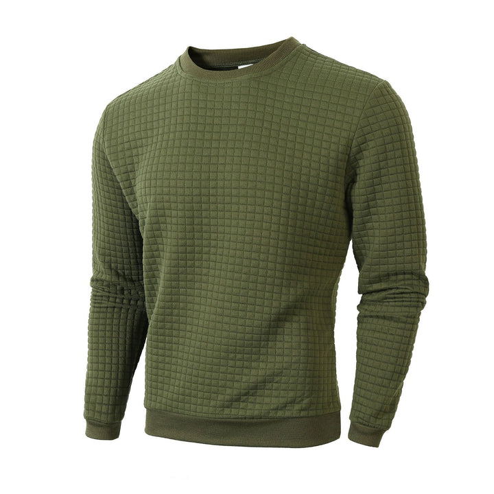 Men's sweater with textured design and round neckline Lisslune