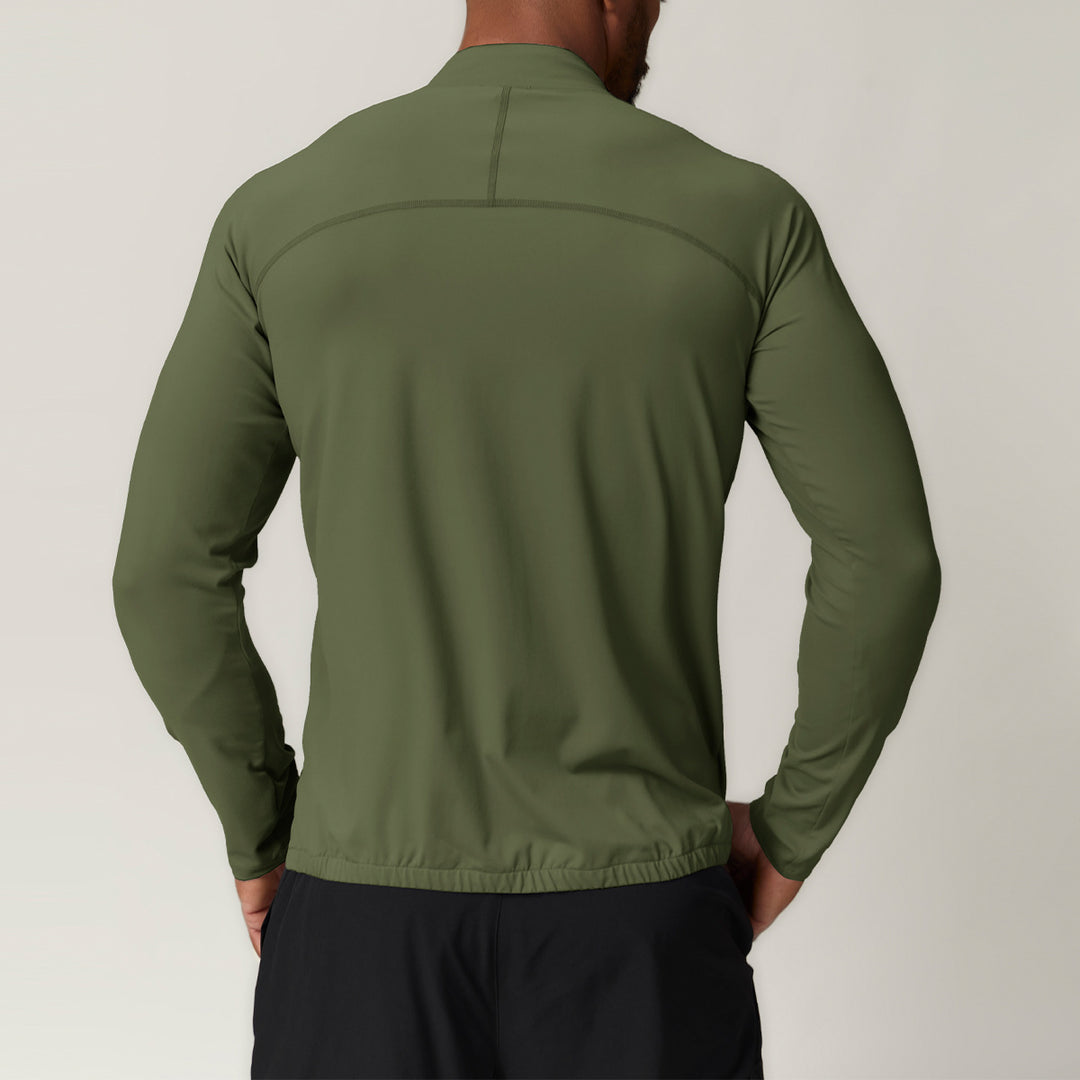 Men's Sporty Functional Top with Stand-Up Collar Lisslune