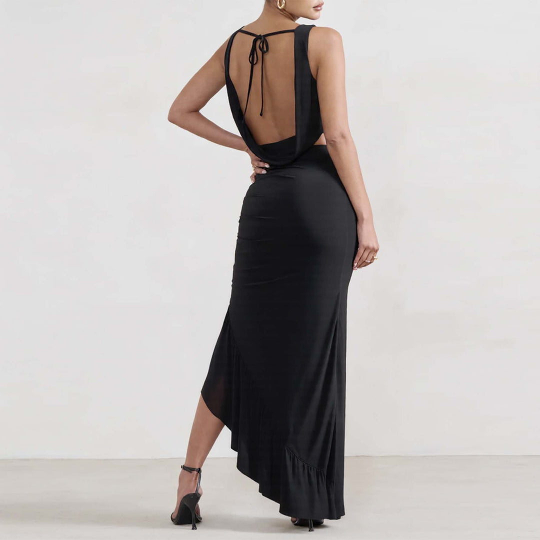 Damen Elegantes Crop-Top und Maxi-Rock Set mit hohem Schlitz Lisslune