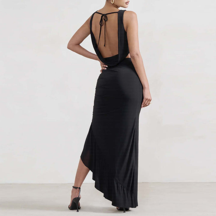 Damen Elegantes Crop-Top und Maxi-Rock Set mit hohem Schlitz Lisslune