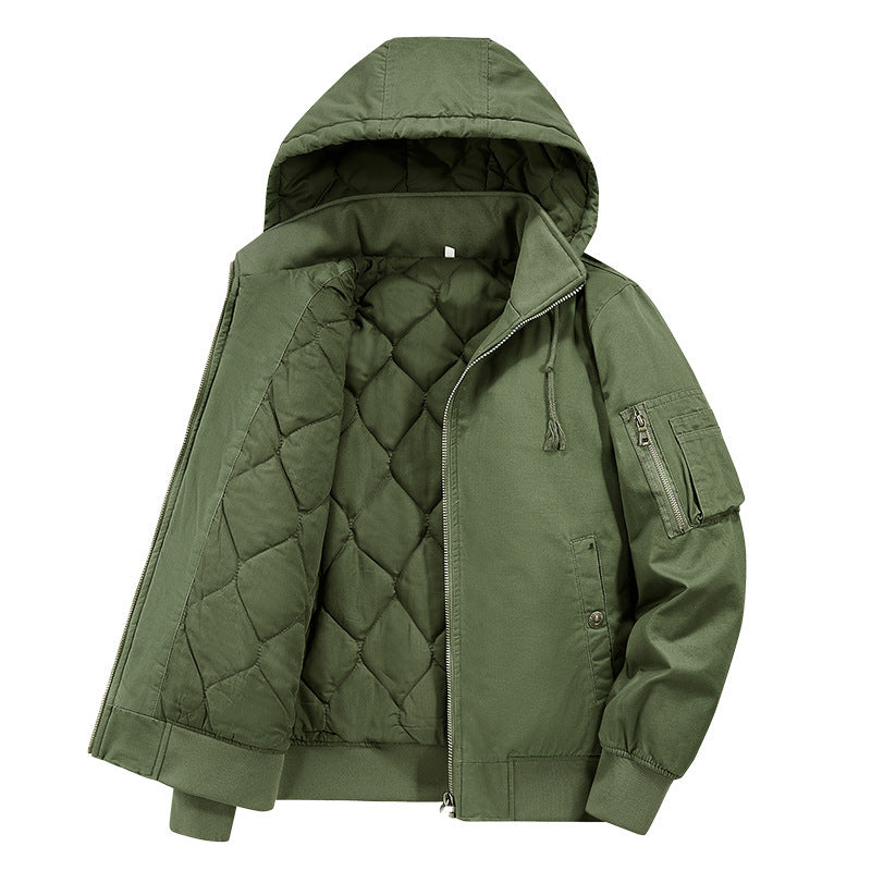 Men's winter jacket with removable hood Lisslune