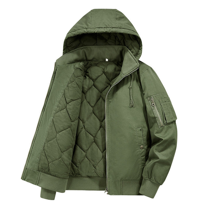 Men's winter jacket with removable hood Lisslune
