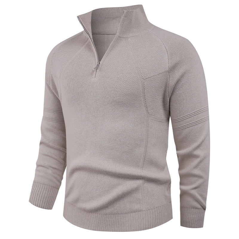 Men's knit sweater with modern zipper and elegant structure Lisslune