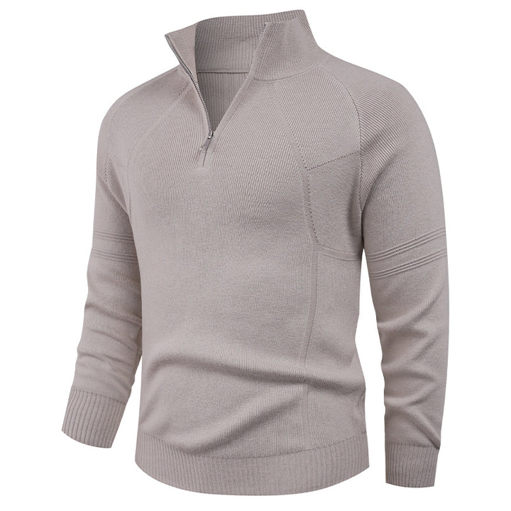 Men's knit sweater with modern zipper and elegant structure Lisslune