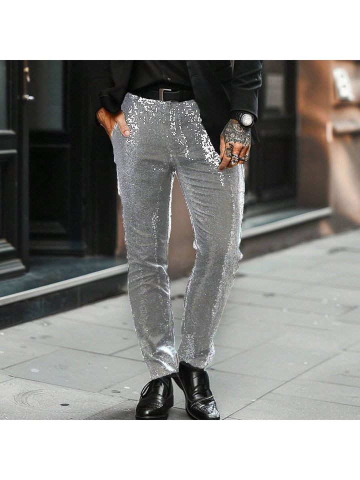 Men's Glittery Suit Pants Lisslune