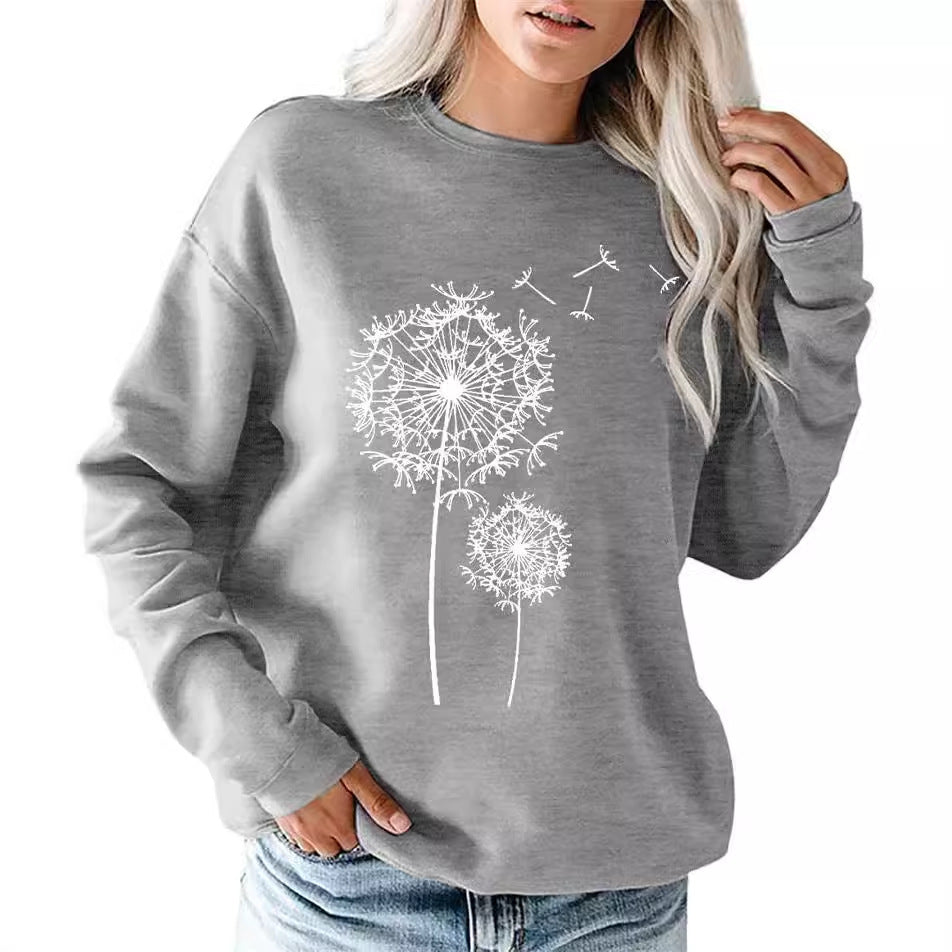 Women's sweatshirt with elegant dandelion motif Lisslune