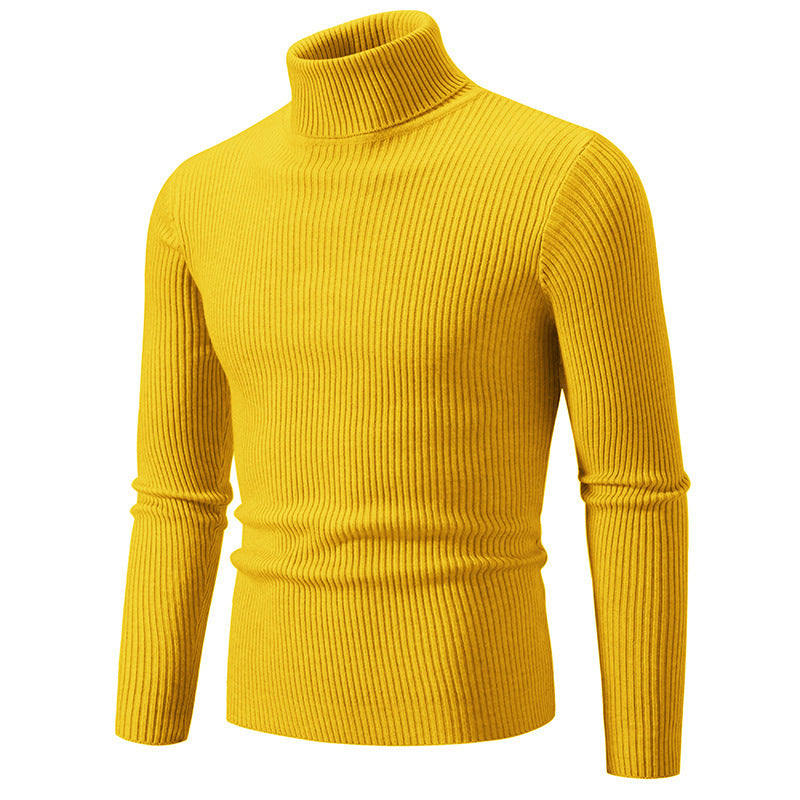 Men's turtleneck sweater made of fine ribbed material Lisslune