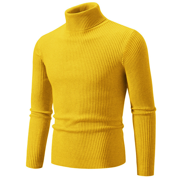 Men's turtleneck sweater made of fine ribbed material Lisslune
